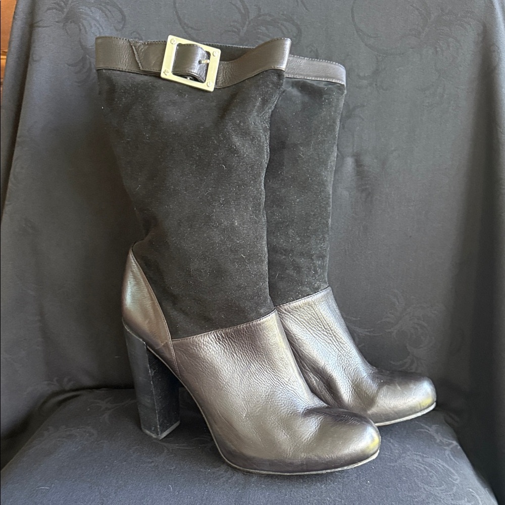 Rachel Zoe Black Leather Women's Boots